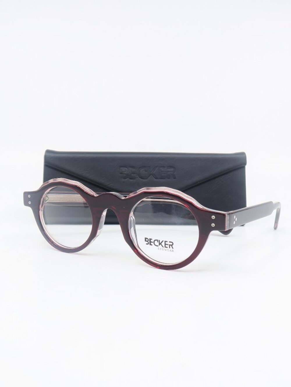 Becker 2191 Co4 44mm Burgundy Round Trendy Fashion Italian New Eyeglasses.